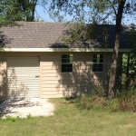 East Troy Gable shed with side entry roll up door